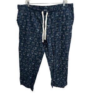 Secret Treasures NWT Blue Cove Bears Print Sleepwear Pants Elastic Waist Sz 3X